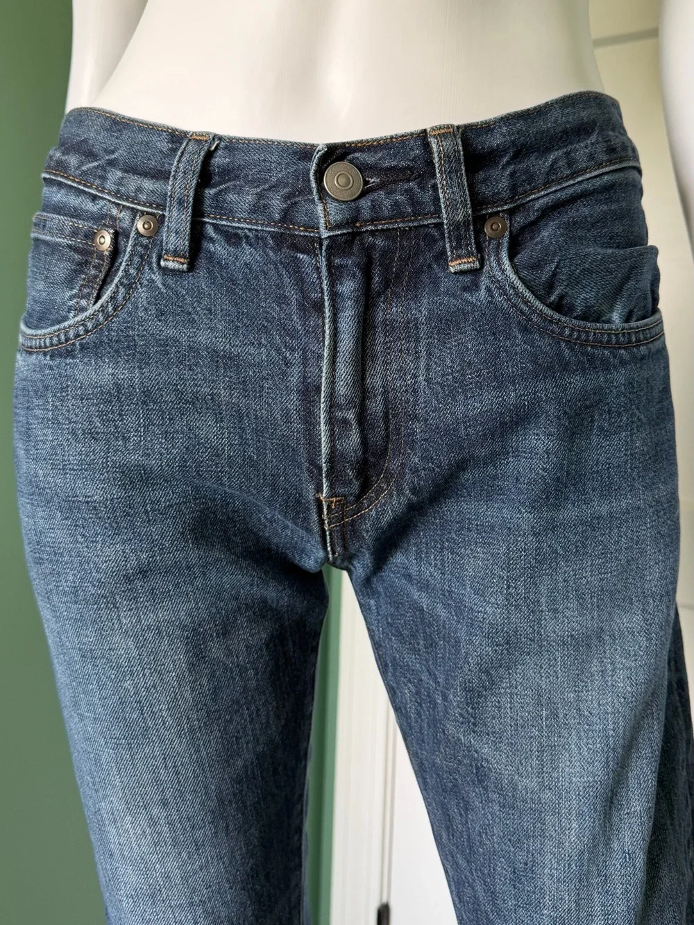 J. Crew 484 Straight Jeans in Dark Blue Indigo